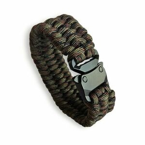 WARAGOD Paracord karkötő fémkapoccsal Avär, terepszínű zöld kép