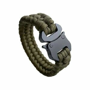 WARAGOD Paracord karkötő fémkapoccsal Avär, zöld kép