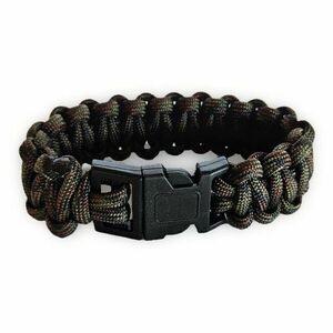 WARAGOD Paracord karkötő műanyag klippel Corna, terepszínű zöld kép