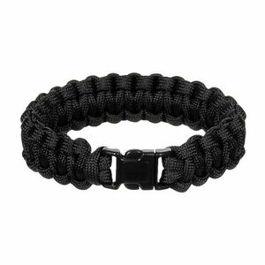 WARAGOD Paracord karkötő műanyag klippel Corna, fekete kép