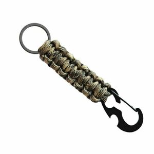 WARAGOD Paracord túlélő multifunkcionális kulcstartó 4 az 1-ben Sanya, camo prérifarkas kép
