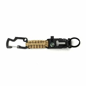 WARAGOD Paracord túlélő multifunkcionális kulcstartó 8 az 1-ben Kulcstartó, prérifarkas kép