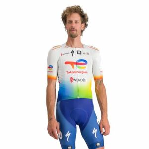 Rövid ujjú férfi kerékpáros mez SPORTFUL Te bomber jersey, white kép