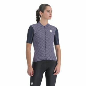 Rövid ujjú női kerékpáros mez SPORTFUL Checkmate w jersey, galaxy blue chalck violet kép