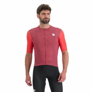 Rövid ujjú férfi kerékpáros mez SPORTFUL Checkmate jersey, pompelmo mulled grape kép