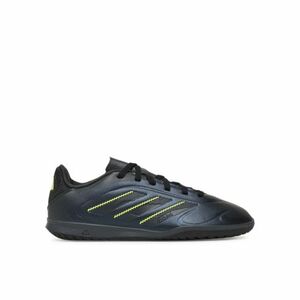 Fiú beltéri focicipő ADIDAS Copa Pure III Club K IN core black dgh solid grey lucid lemon kép