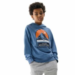 Fiú túrapulóver kapucnival 4F JUNIOR SWEATSHIRT-JWSS24TSWSM0933-33S-BLUE kép