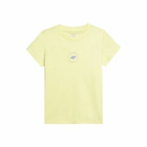 Rövid ujjú lány póló 4F JUNIOR TSHIRT-JWSS24TTSHF1111-72S-LEMON kép