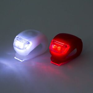 LED-es kerékpár lámpa szett TPE borítással - 2 db / szett kép