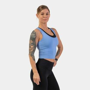 Sporty Slim Fit Light Blue Crop Top - NEBBIA kép