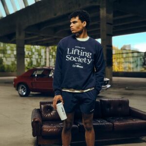 GymBeam Lifting Society Sweatshirt Nightfall kép