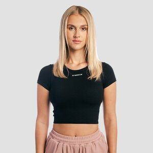 GymBeam Women‘s Aura Cropped T-Shirt Black kép