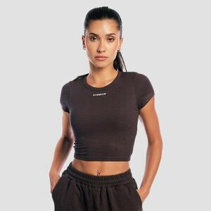 GymBeam Women‘s Aura Cropped T-Shirt Tee Brown kép