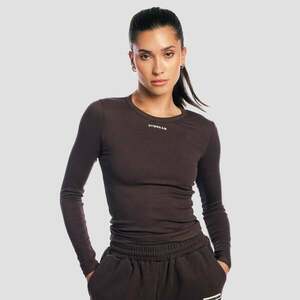 GymBeam Women‘s Aura Long Sleeve T-Shirt Tee Brown kép
