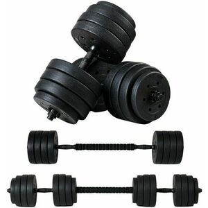 Funfit 4in1 állítható 40kg bitumen Súlyzó szett 2x20kg - fekete kép