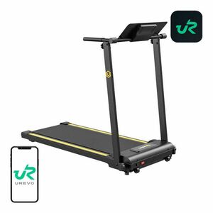 UREVO Foldi Mini összecsukható elektromos futópad (fekete és nara... kép