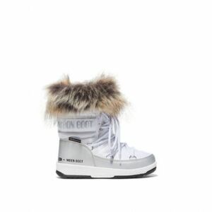 Lányok téli bokacsizma MOON BOOT JR GIRL MONACO LOW, 001 white silver kép