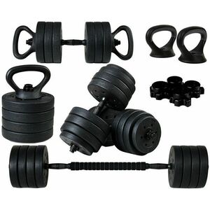 Funfit 4in1 állítható 40kg bitumen Súlyzó szett + fogantyúk 2x20k... kép