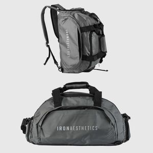Sporttáska Iron Aesthetics FitKit 2in1, szürke kép