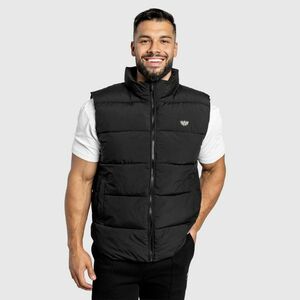 Férfi steppelt mellény Iron Aesthetics Explorer, fekete kép