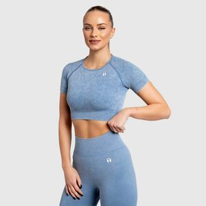 Női crop top Iron Aesthetics Faded, washed blue kép