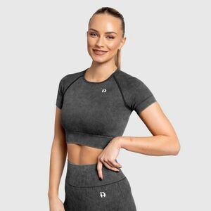 Női crop top Iron Aesthetics Faded, washed black kép