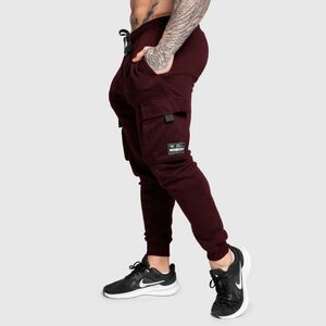 Férfi melegítőnadrág Iron Aesthetics Cargo Joggers, bordó kép