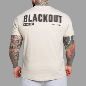 Férfi póló Iron Aesthetics Blackout, sand kép