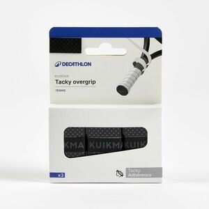 Kuikma Teniszütő fedőgrip Tacky, 3 db, fekete kép