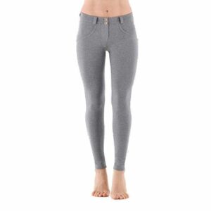 Női jeggings nadrág FREDDY WR.UP® skinny push up organic cotton trousers with regular waist-Grey kép