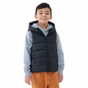 Fiú kapucnis mellény 4F JUNIOR VEST JACKET-JWSS25TVJAM169-20S-BLACK kép