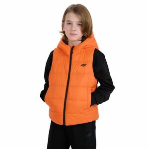 Fiú kapucnis mellény 4F JUNIOR VEST JACKET-JWSS25TVJAM169-70S-ORANGE kép