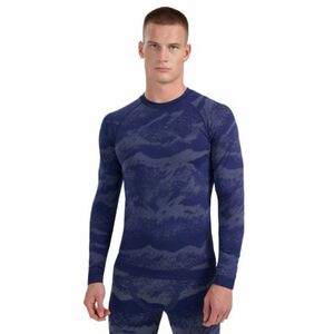 Férfi termikus póló hosszú ujjal 4F SEAMLESS UNDERWEAR M227-WAW25USEAM227-32A DENIM ALLOVER kép