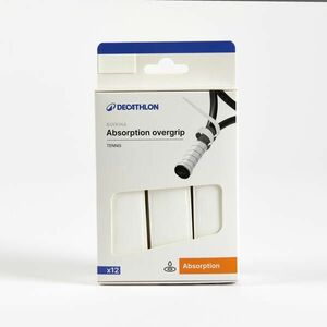 Kuikma Teniszütő fedőgrip nedvszívó, 12 db, fehér kép