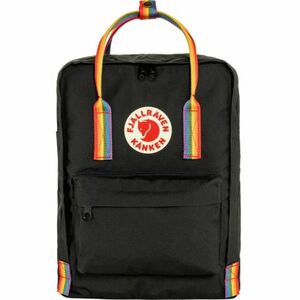Táska FJALLRAVEN Kanken - rainbow black rainbow pattern kép