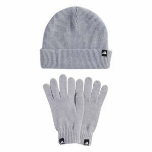 Női téli sapka ADIDAS Glove + Beanie 2 Pcs. Set light grey heather white kép