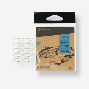 Caperlan Kapocs horgászathoz Double Snap, rozsdamentes acél, 10 db kép