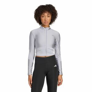 Női edzőpulóver cipzárral ADIDAS HYG SHN TRACK J HALSIL GREY kép