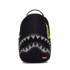 Táska SPRAYGROUND Shark Central Yellow Tape DLX Satin Backpack 20L black kép