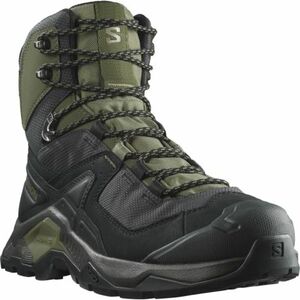 Férfi boka túracipő SALOMON Quest Element GTX M black deep lichen green olive night kép