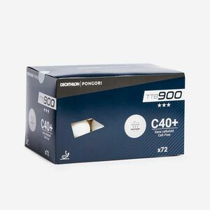 Pongori Pingponglabda TTB 900 40+ 3*, ITTF 72 db, fehér kép