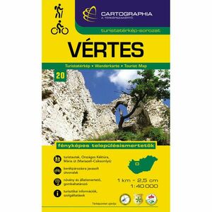 Cartographia Vértes turistatérkép kép