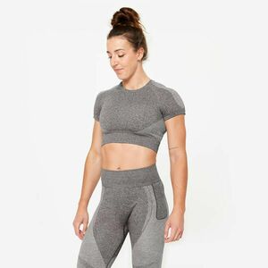Domyos Női fitnesz crop top, varrásmentes - 900-as kép