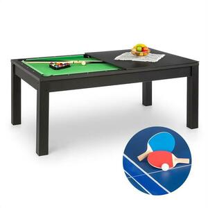 OneConcept Liverpool, 3 az 1-ben, játékasztal, 7‘ biliárdasztal, asztalitenisz, étkezőasztal, fekete kép