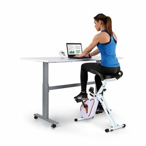 Capital Sports Azura Desk Bike, házi szobabicikli, otthoni edzőgép, szobakerékpár, lendkerék 7, 5 kg, szíjmeghajtás kép
