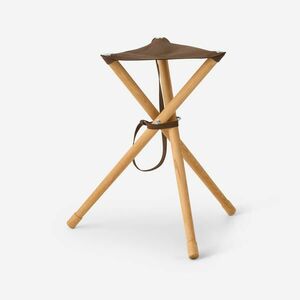 Solognac Háromlábú szék, fa, bőr üléssel - 500-as kép