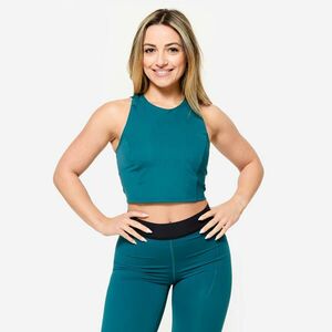 Domyos Női fitnesz ujjatlan crop top kép