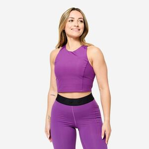 Domyos Női fitnesz ujjatlan crop top, testhezálló kép