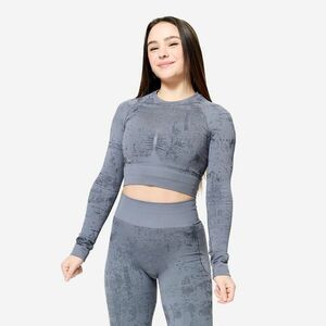 Domyos Női fitnesz crop top, hosszú ujjú kép