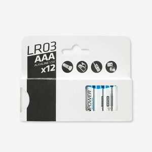 Decathlon Alkáli elem, LR03, 12db - AAA kép